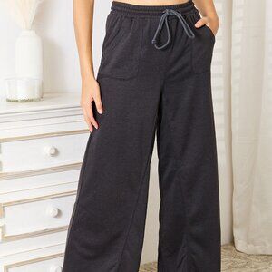 Basic Bae Wide Leg Pocketed Pants Dark Gray NWOT Sizes S-XL